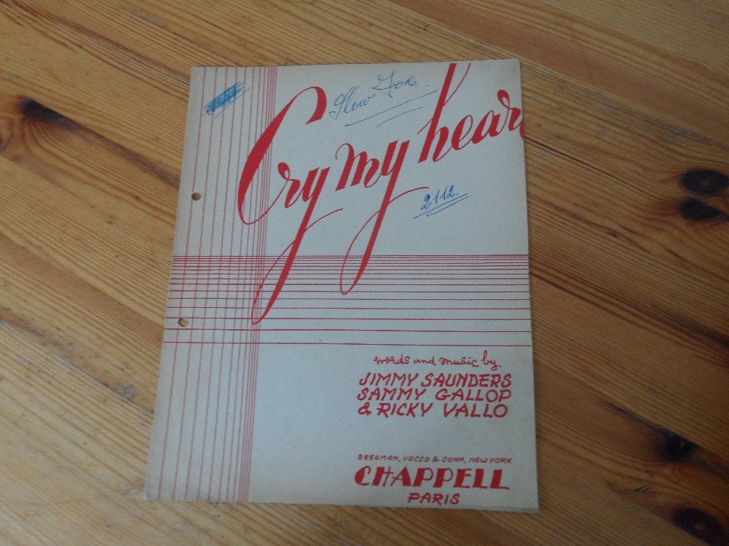 Cry my heart - saunders / gallop / vallo, Gebruikt, Gitaar, Ophalen of Verzenden, Artiest of Componist
