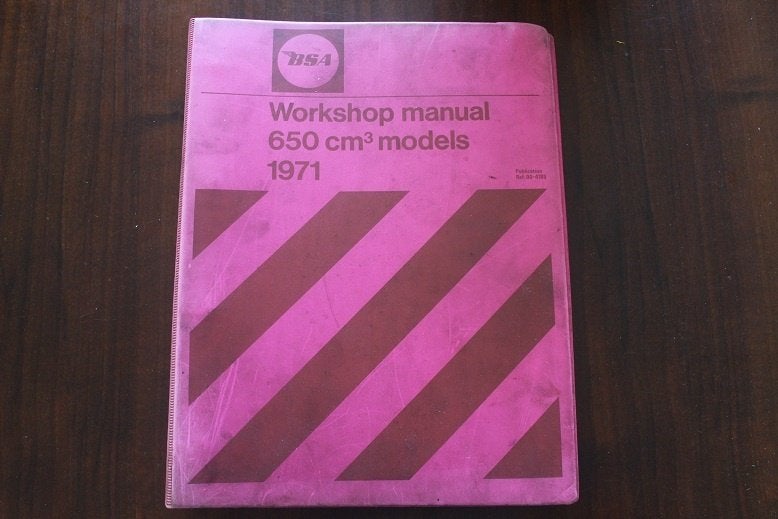 BSA 650cc A65 models 1971 motorcycle workshop manual, Ophalen of Verzenden, Overige merken