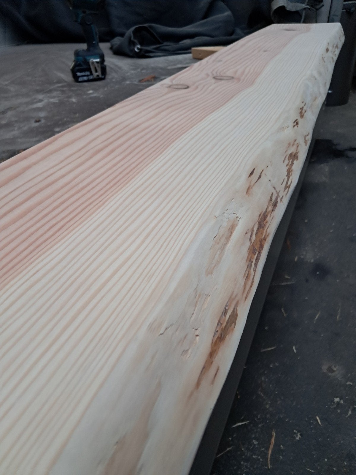Douglas boomstamplank 3 mtr glad. Vensterbank;boekenplank, Tuin en Terras, Palen, Balken en Planken, Ophalen, Nieuw, 250 cm of meer