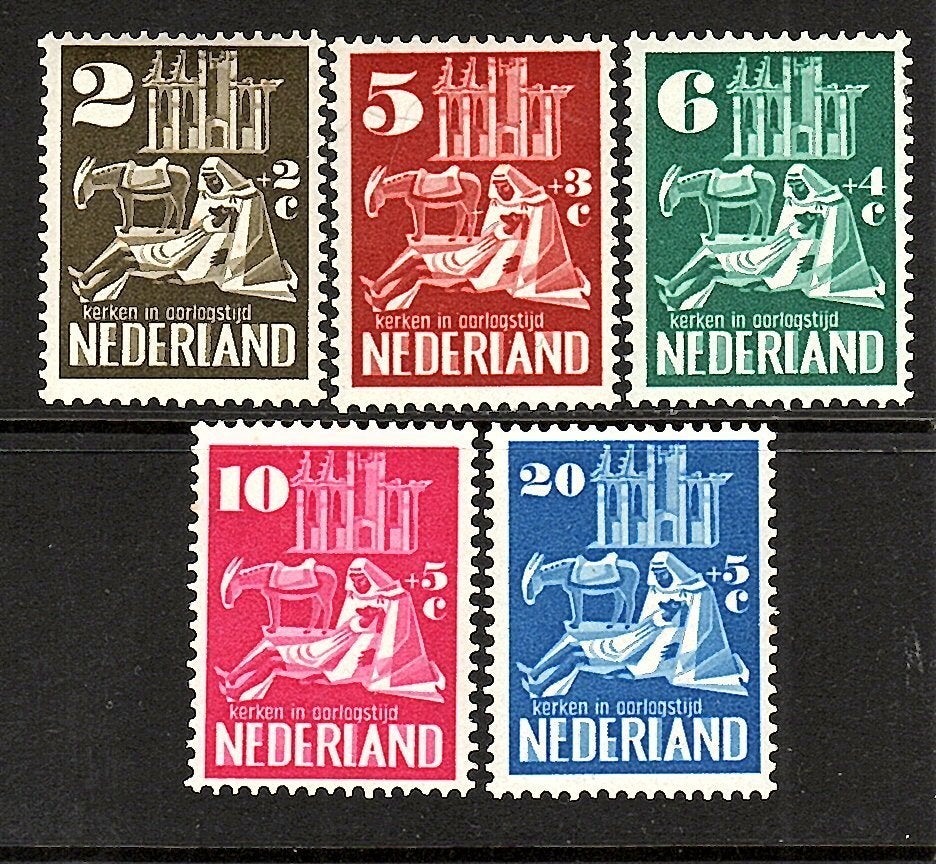 nvph 556-560 kerken serie 1950 postfris ., Postzegels en Munten, Ophalen of Verzenden, Na 1940, Postfris