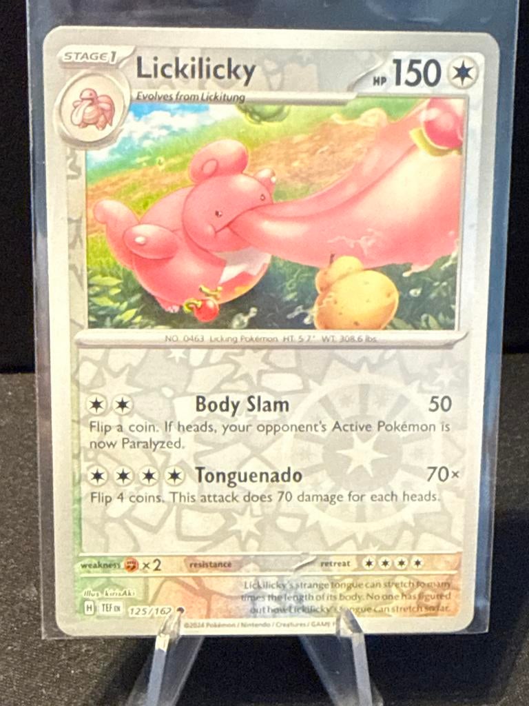 Lickilicky Pokémon kaart 125/162 - reverse holo, Ophalen of Verzenden, Zo goed als nieuw, Losse kaart
