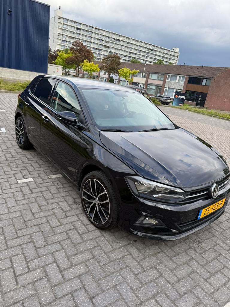 Volkswagen Polo 1.0 TSI 95pk 2019 Zwart, Voorwielaandrijving, 40 €/maand, Zwart, Origineel Nederlands