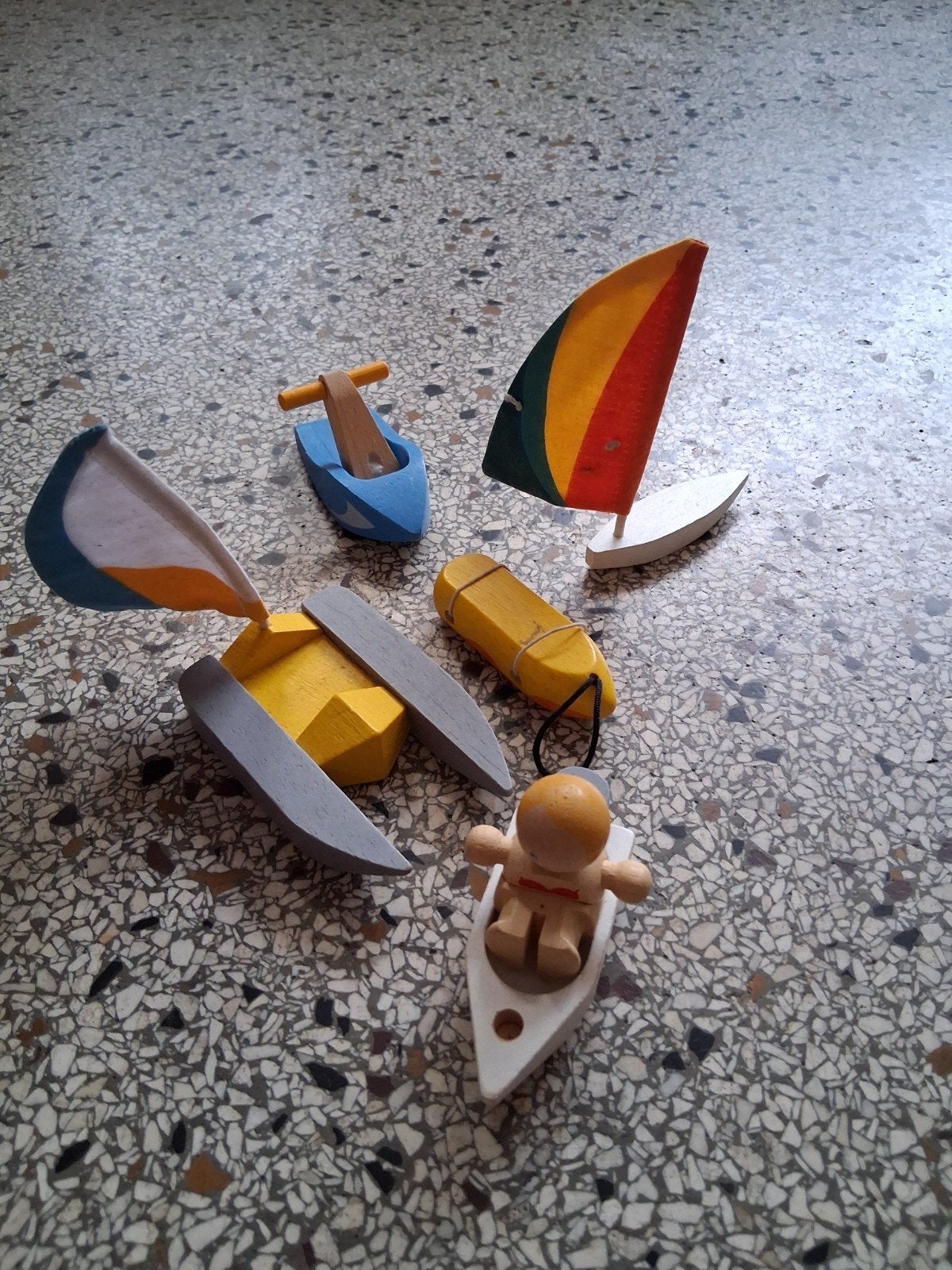 Houten speelgoedbootjes set - Plancity, Ophalen of Verzenden