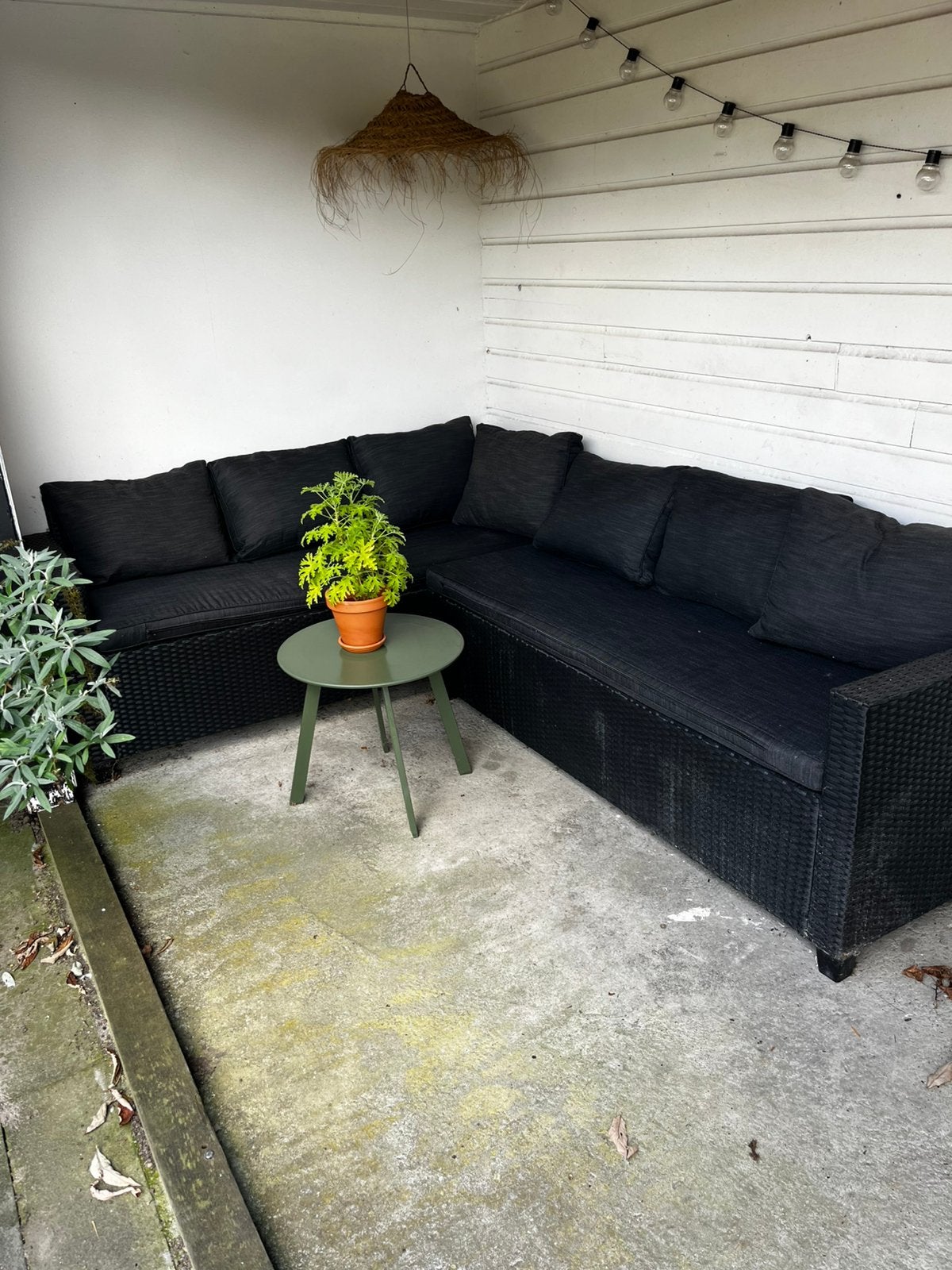 Loungeset buiten Jysk, Ophalen, Kunststof, Gebruikt, 6 zitplaatsen