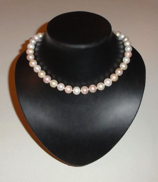 Ketting parels Akoya choker magnetisch slotje, Verzenden, Zo goed als nieuw, Overige kleuren, Overige materialen