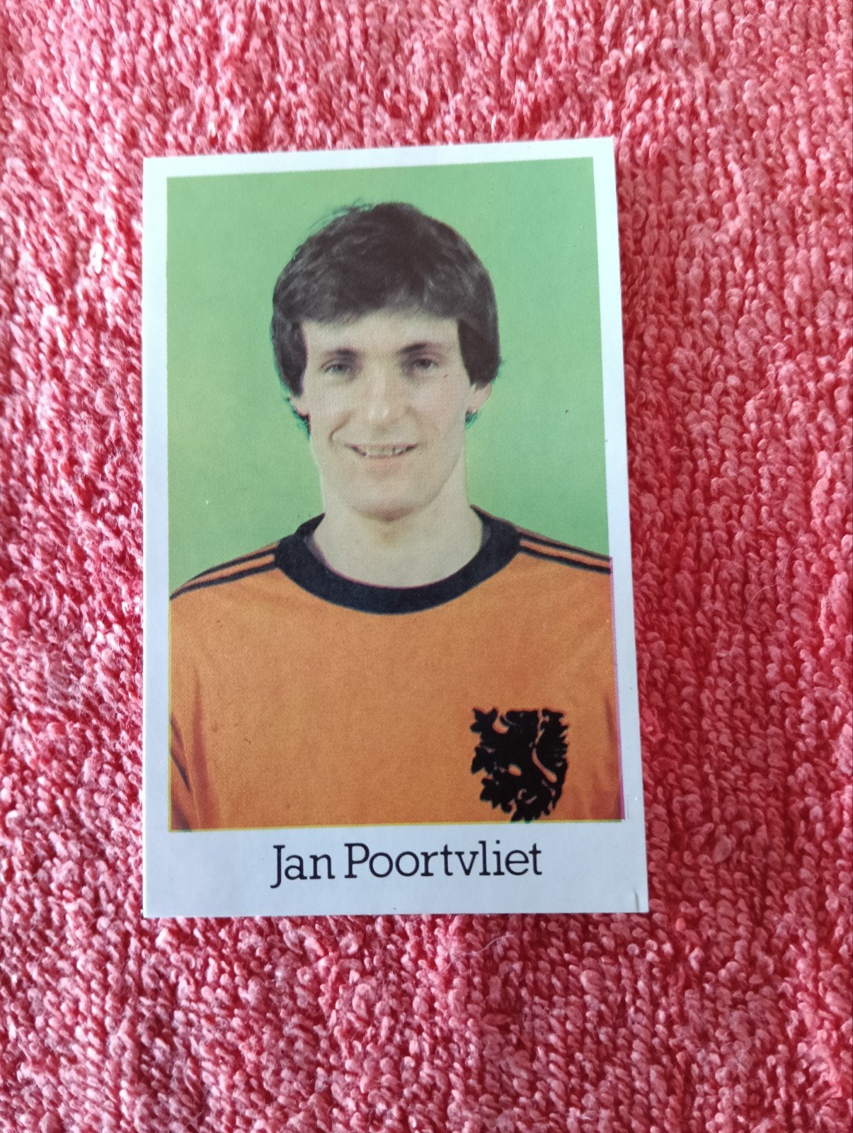 Voetbal plaatje Jan Poortvliet EK 1980, Verzamelen, Ophalen of Verzenden, Overige binnenlandse clubs, Poster, Plaatje of Sticker