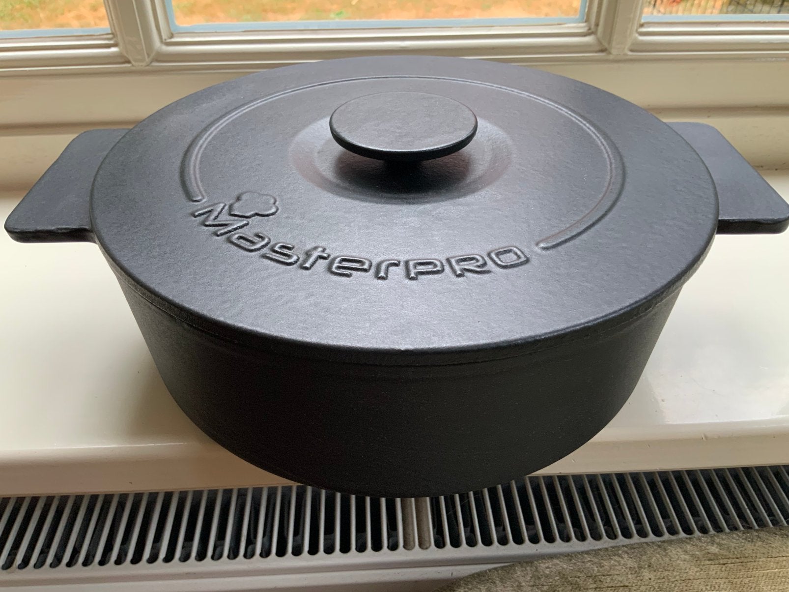 Masterpro zwart gietijzer braadpan binnenkant geëmailleerd, Nieuw, Ophalen of Verzenden, Geschikt voor inductie, Overige merken