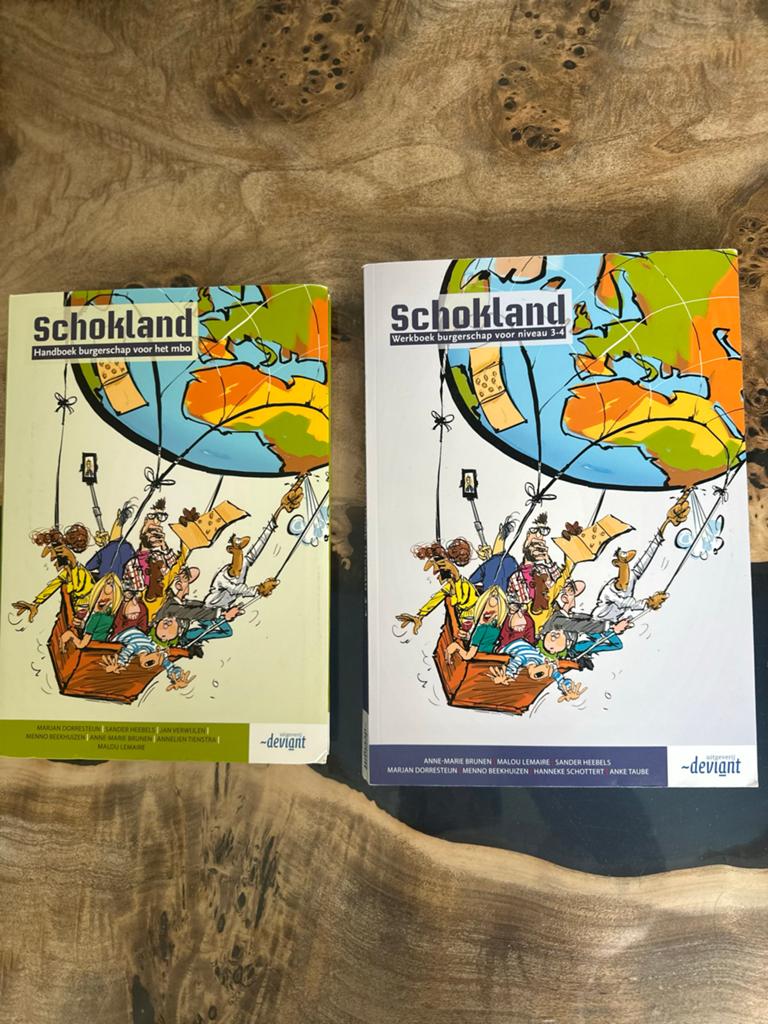 Schokland handboek en werkboek bergerschap voor mbo, Ophalen of Verzenden, Zo goed als nieuw, Maria Stoop; Sander Heebels; Petri Benschop; Hanneke Schotter...