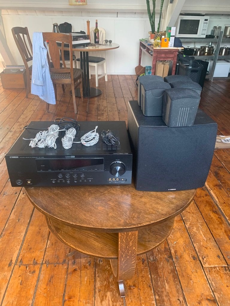 Yamaha versterker en speakers, 150 watt of meer, Gebruikt, AUX-ingang, Speakerset