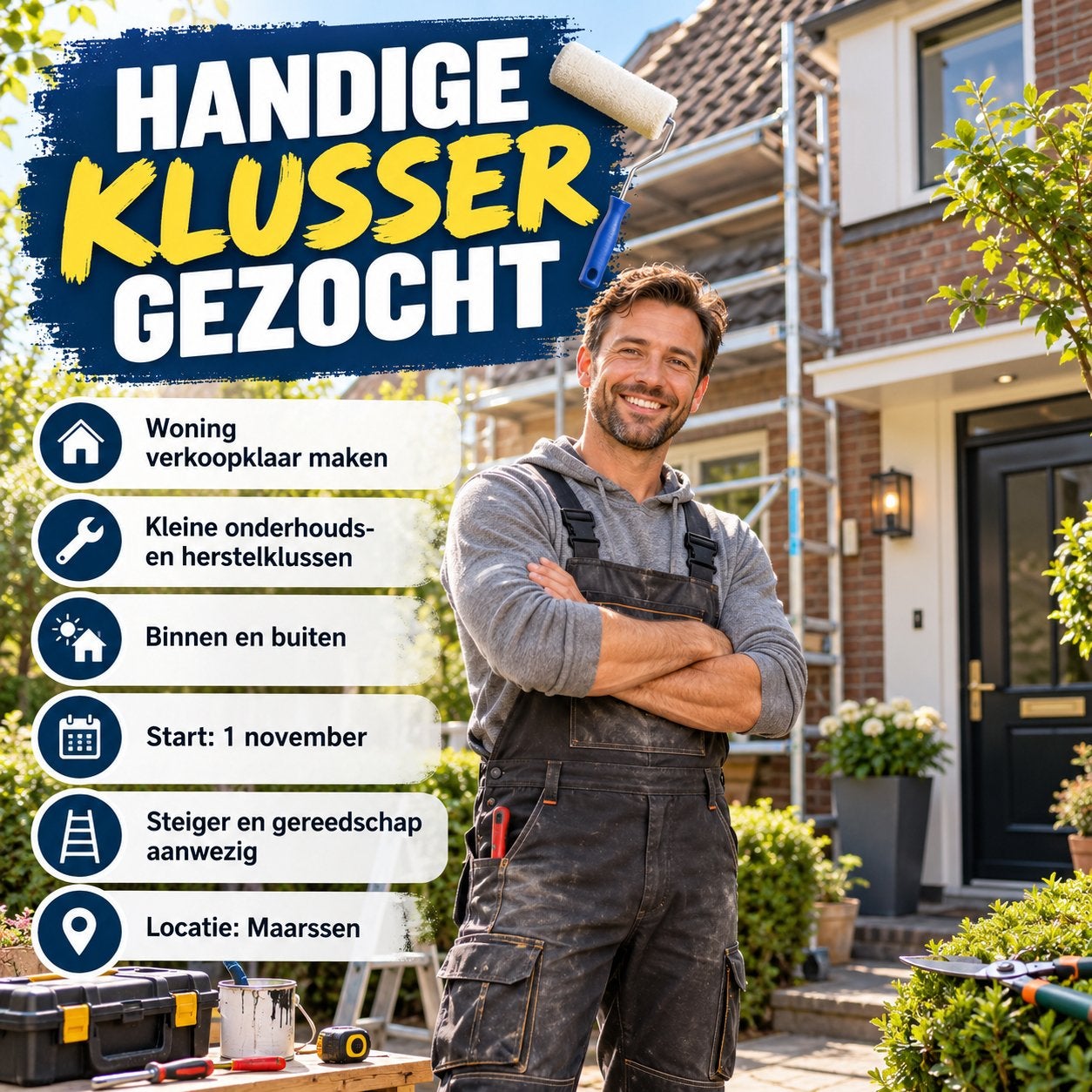 Handige klusser gezocht-woning verkoopklaar maken  Maarssen