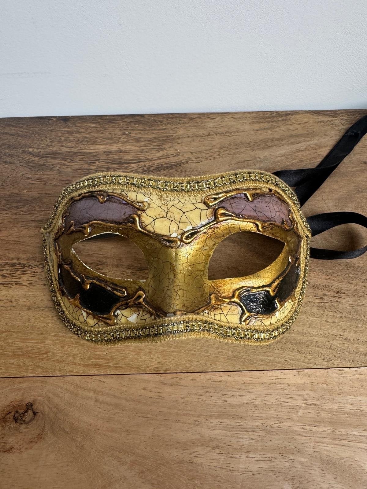 Venetiaans Masker - Handgeschilderd uit Italië, Ophalen of Verzenden, Zo goed als nieuw, Feestartikel, Carnaval
