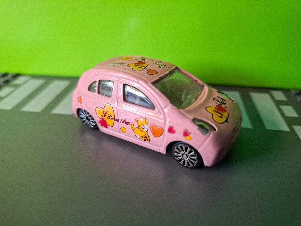 Pioneer - Nissan March Micra [roze] 1/55 1, Ophalen of Verzenden, Gebruikt, Auto