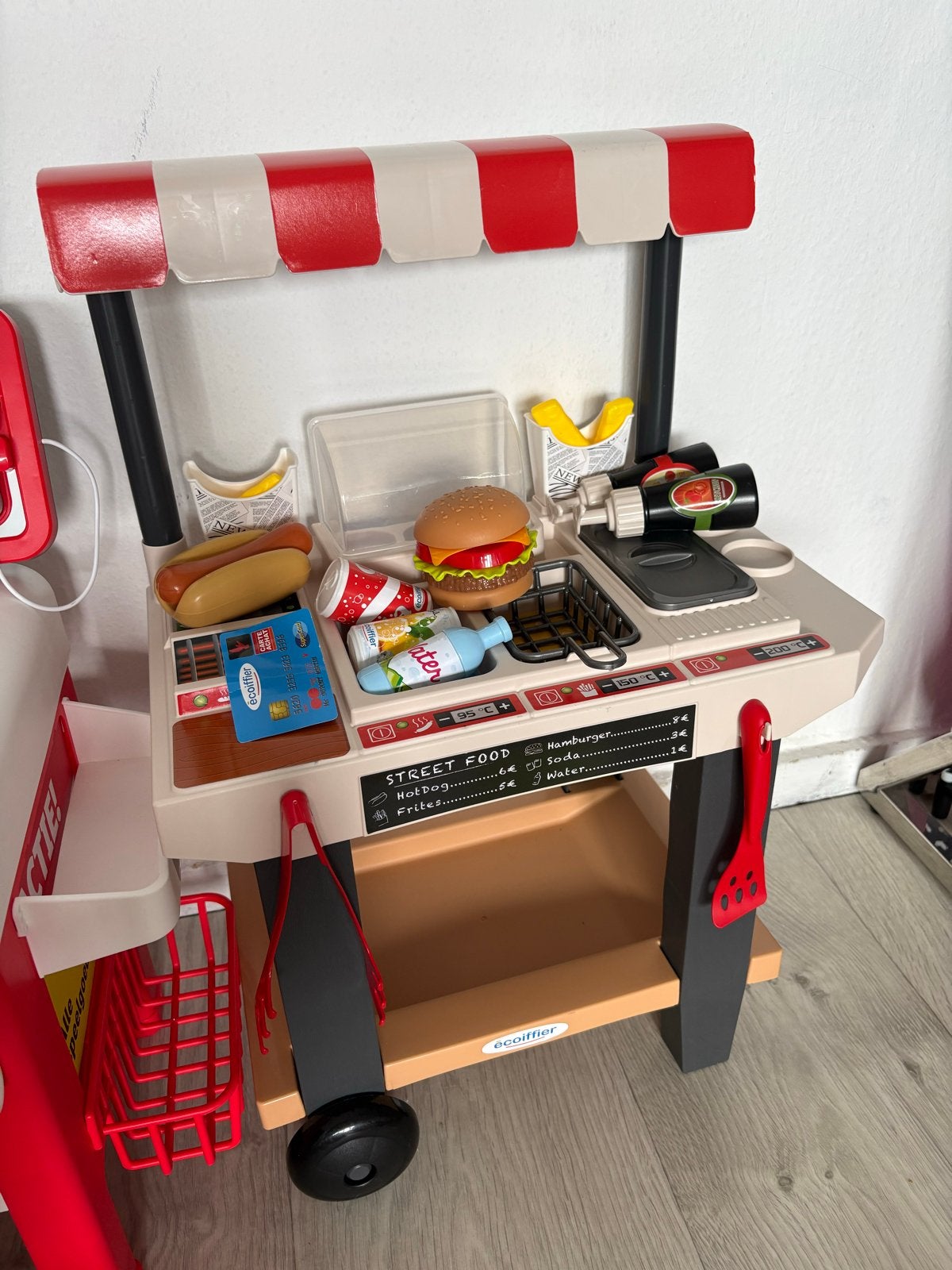 Speelgoed foodtruck/streetfood kraam met accessoires, Ophalen, Zo goed als nieuw, Jongen of Meisje