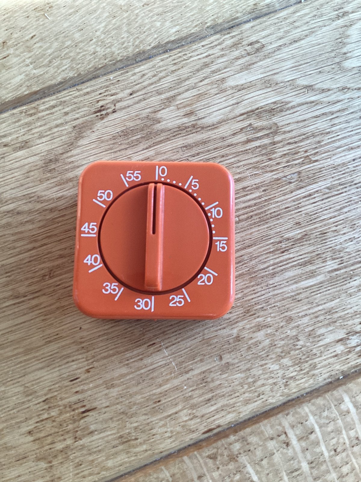 Oranje vintage kookwekker met clip. Keukentimer., Ophalen of Verzenden