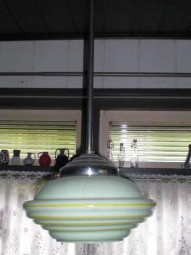 ART DECO HANGLAMP * UFO MODEL * Een Hele Mooie! *, Antiek en Kunst, Ophalen of Verzenden