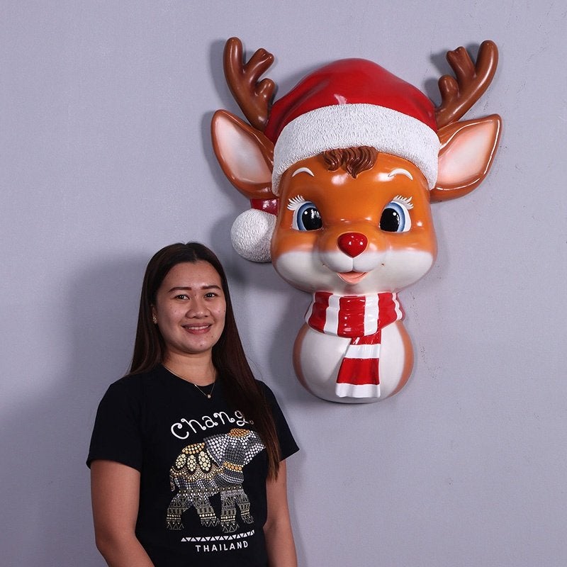 Cute Reindeer Wall Decor – Rendier Hoogte 78 cm, Ophalen, HorecaBeelden, Nieuw, HorecaBeelden