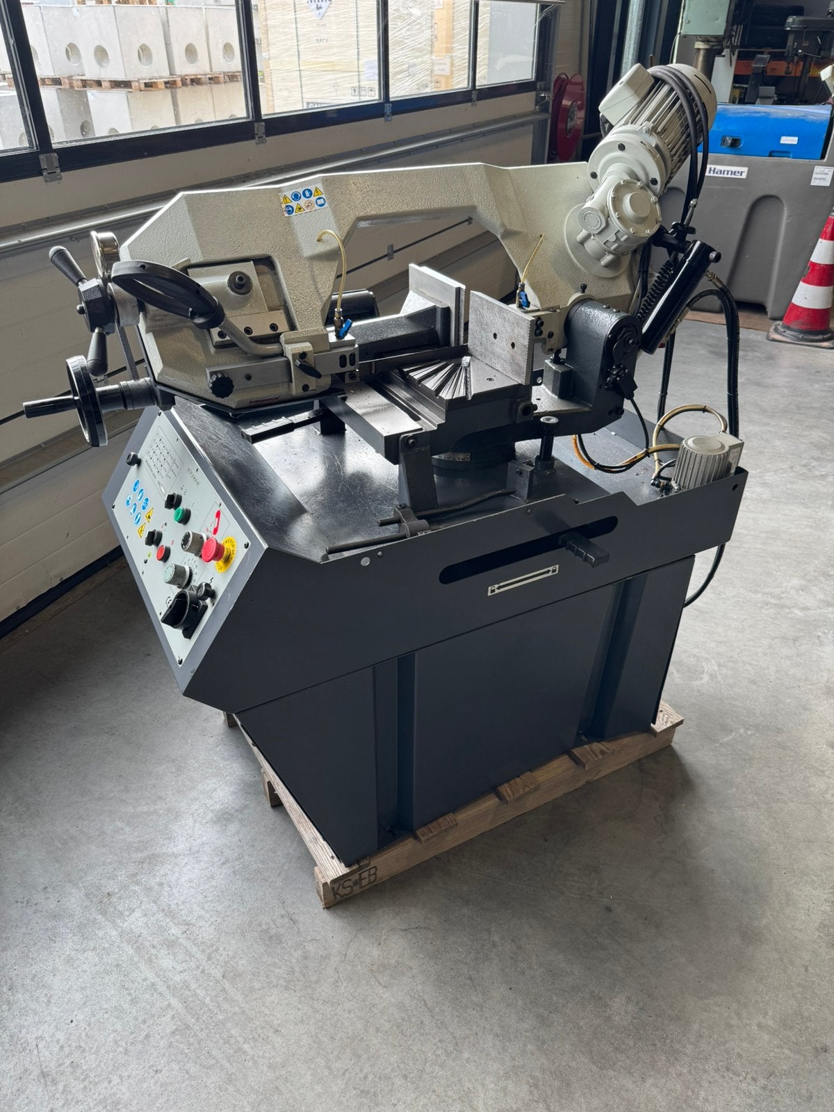 Bandzaagmachine metaalzaag lintzaag, Doe-het-zelf en Verbouw, 70 mm of meer, Ophalen of Verzenden, Zo goed als nieuw, Lintzaag