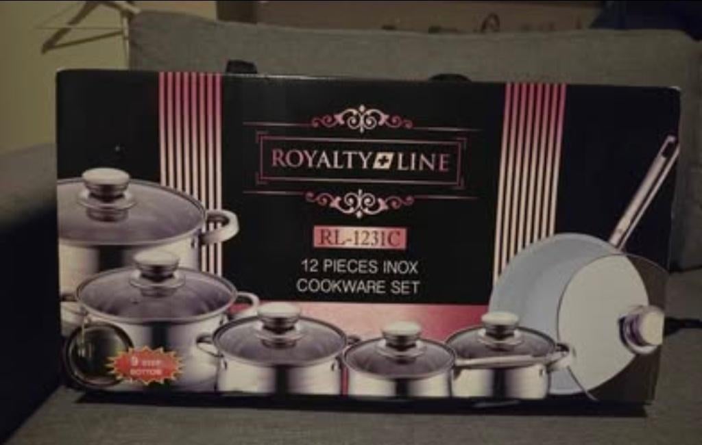 12-delige roestvrijstalen kookset, Ophalen, Nieuw, Rvs, Pannenset