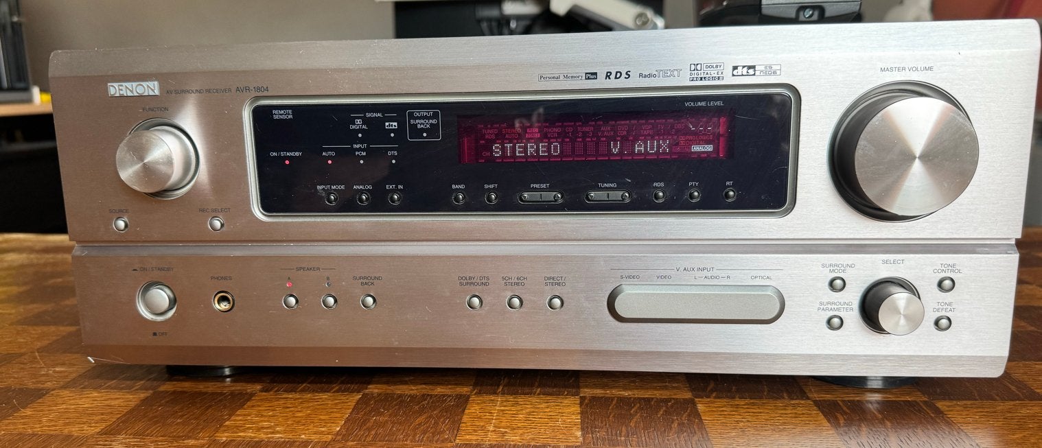 Denon AVR-1804 AV Surround Receiver met afstandsbediening, Ophalen, Gebruikt, Denon, 60 tot 120 watt