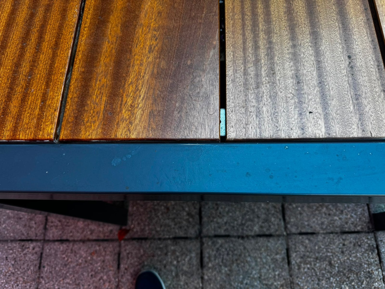 Luxe tuintafel met 6 stoelen – 220 x 100 cm, Ophalen, Zo goed als nieuw, Hout