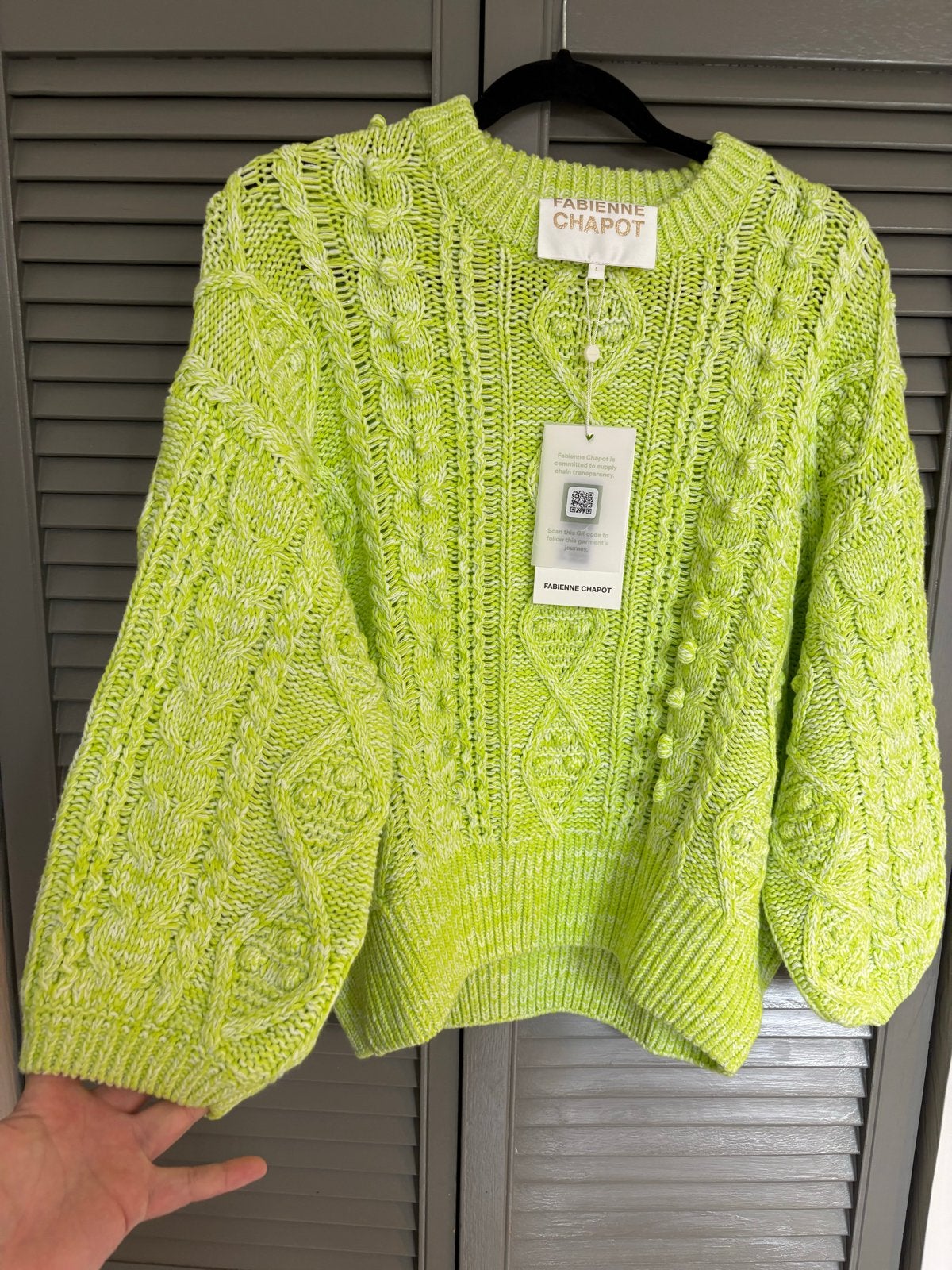 Nieuwe Fabienne Chapot trui - Neon Groen, Verzenden, Nieuw, Maat 42/44 (L), Groen