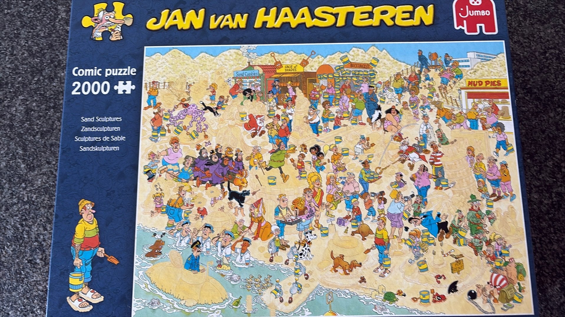 Jan van Haasteren puzzel zandsculpturen, Hobby en Vrije tijd, Denksport en Puzzels, Ophalen, Meer dan 1500 stukjes, Zo goed als nieuw