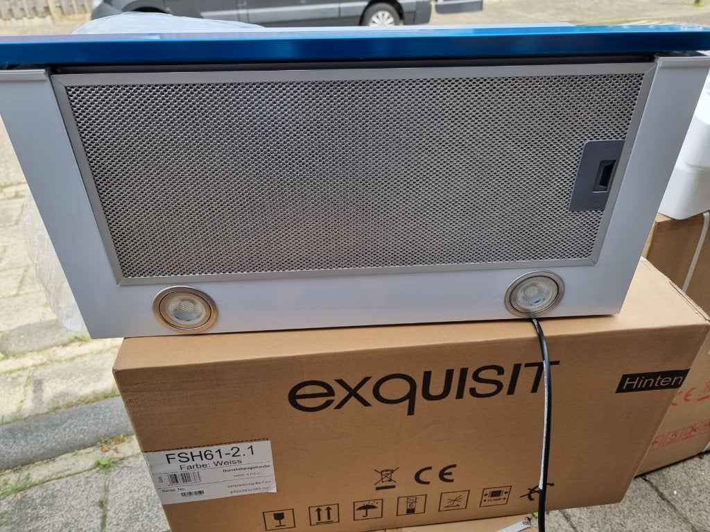 Nieuwe vlakscherm afzuigkap 60 cm breed max.[m³/h] 260, Ophalen, Motor, Nieuw, Inbouw