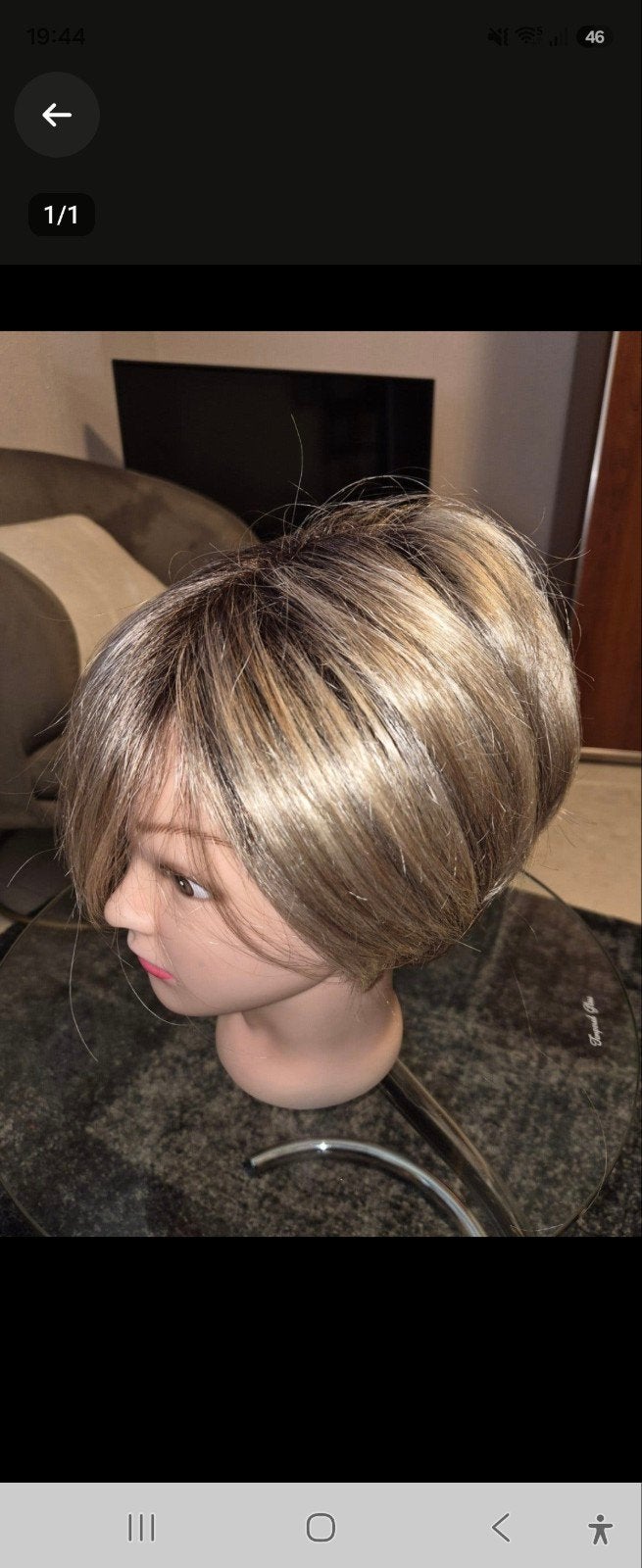haarwerk noriko rene of paris shane rose gold r synthetisch, Ophalen of Verzenden, Zo goed als nieuw, Pruik of Haarverlenging