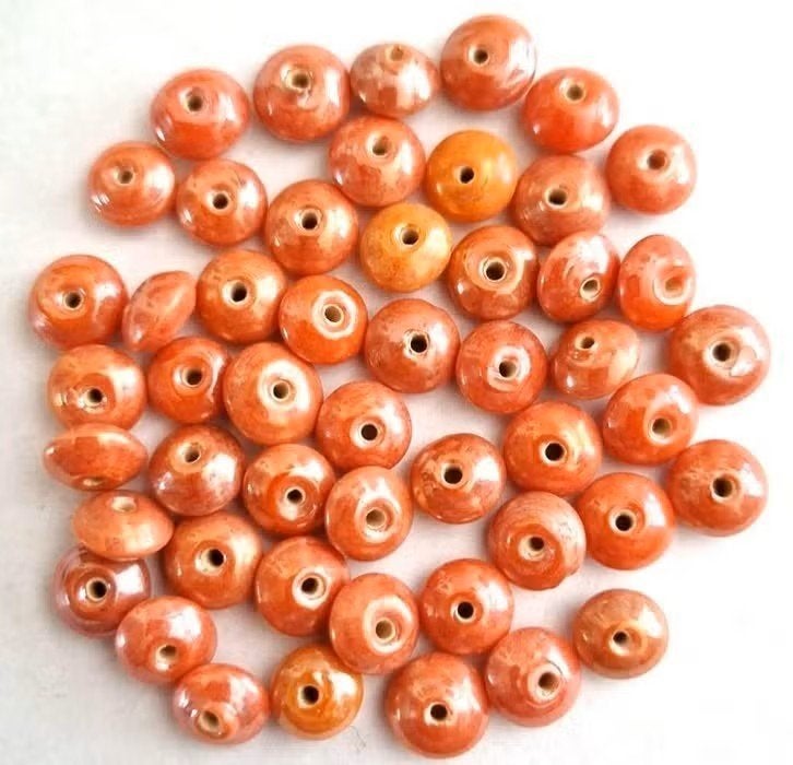 Opaque donut vorm glas kralen 8 mm, Verzenden, Nieuw, Kraal