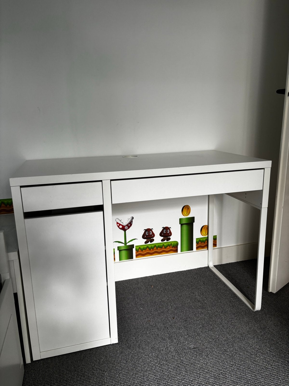 Kinderbureau met lades en opbergvak - Wit, Huis en Inrichting, Bureaus, Ophalen, Gebruikt, Met lades, Wit