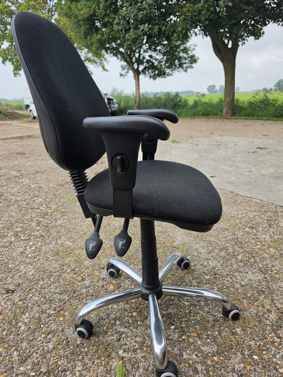 zwarte Bureaustoel, Ophalen, Gebruikt, Zwart