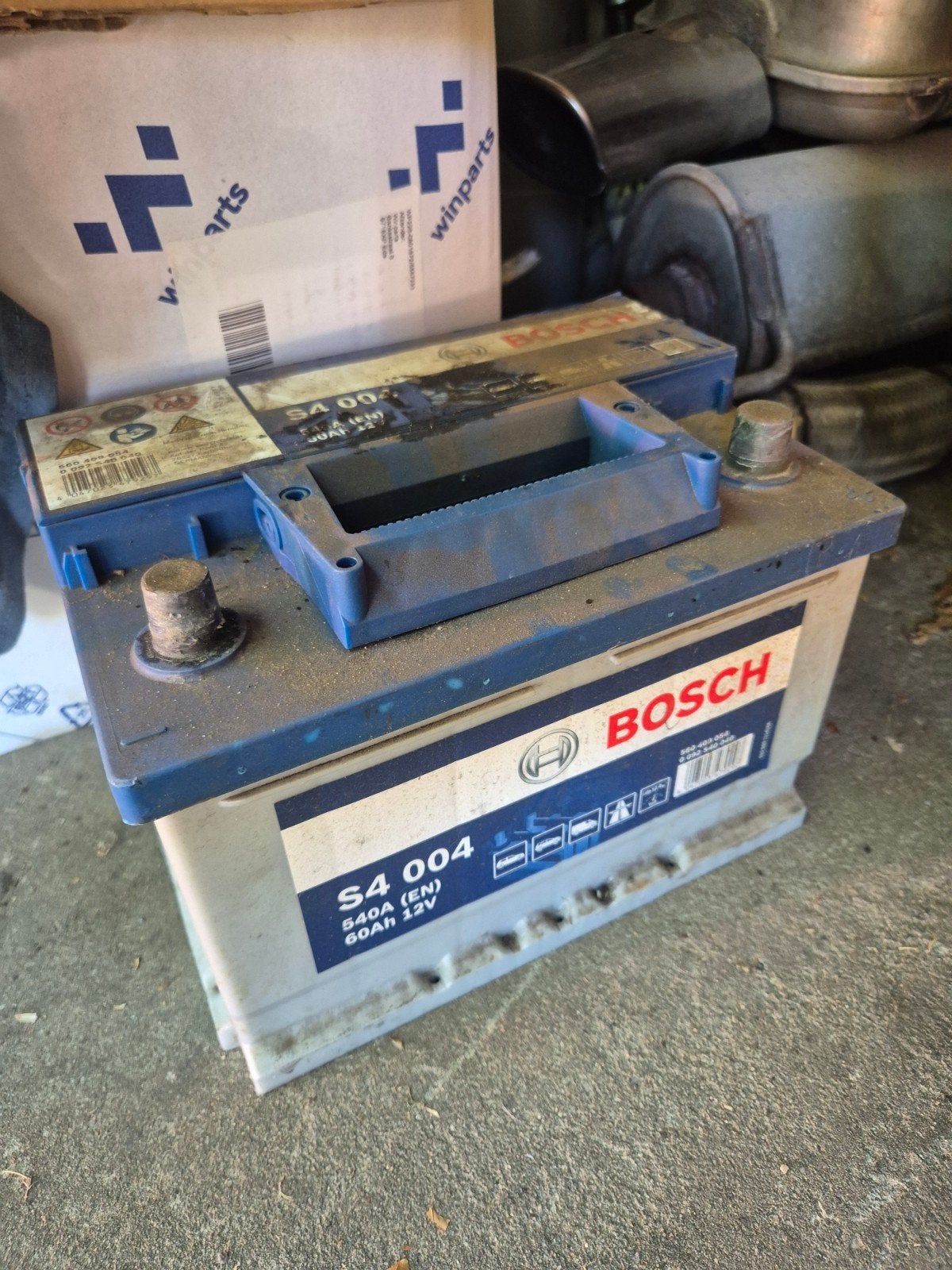 bosch S4 004 accu 12v 60AH gebruikt, Ophalen, Gebruikt
