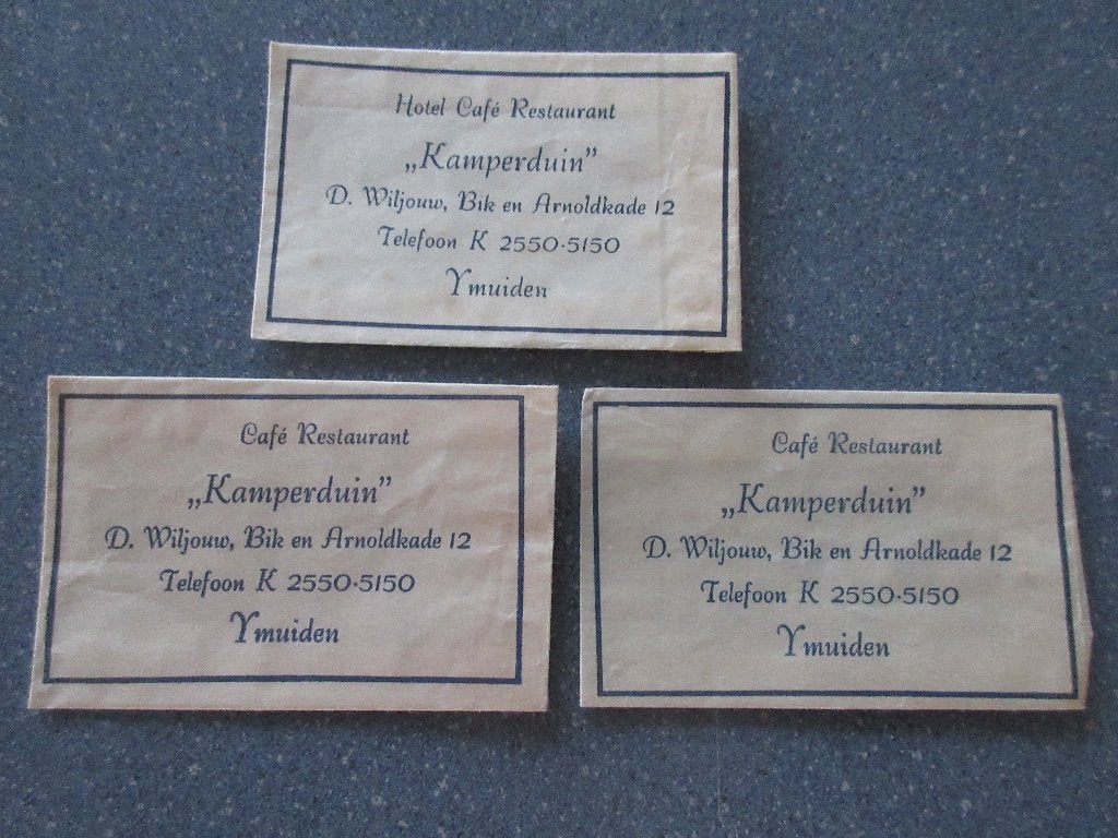 3 x IJmuiden, hotel-café-rest. Kamperduin, Verzenden, Nederland