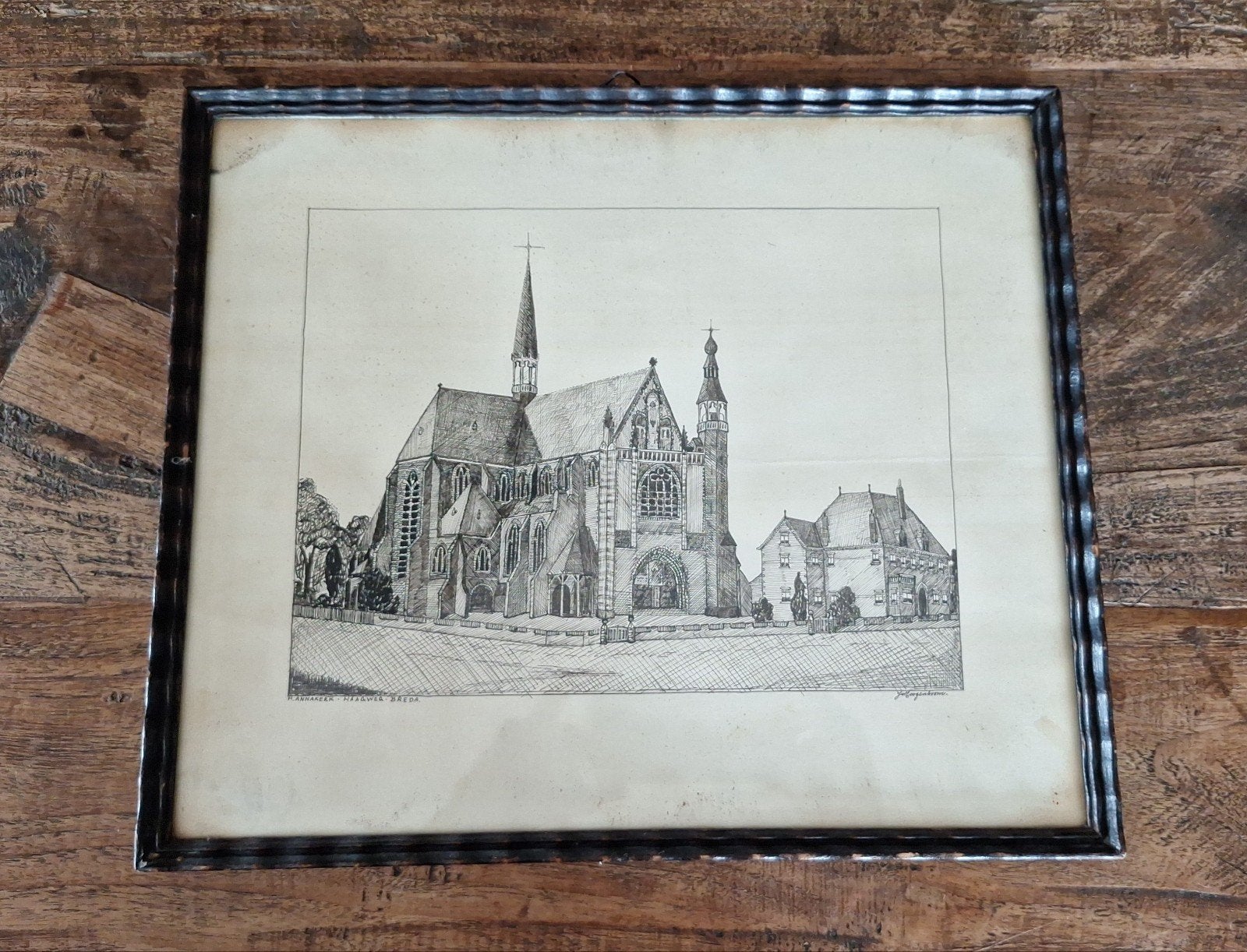 Originele ets Grote Kerk Breda, Ophalen