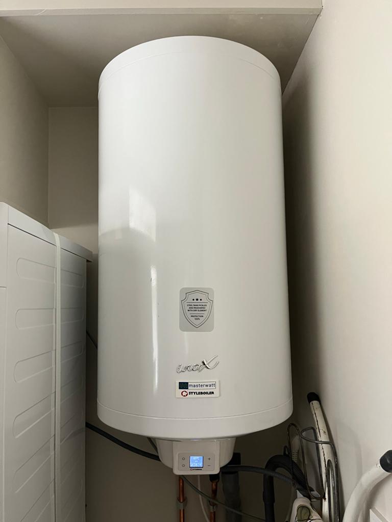 Masterwatt Styleboiler Inox 100 liter boiler, Doe-het-zelf en Verbouw, Ophalen, Aardgas, 100 liter of meer, Boiler