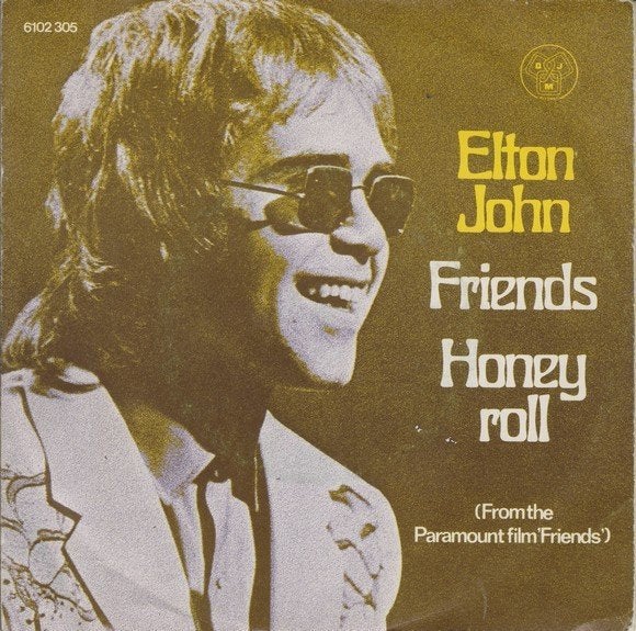 single vinyl   ELTON JOHN – Friends / Honey Roll (1971 - NL), Gebruikt, Verzenden, 7 inch, Rock en Metal