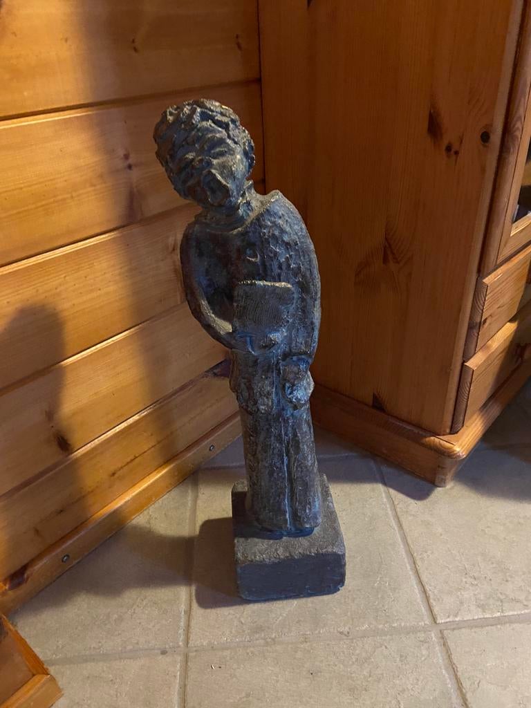 Beeld zanger koorknaap 62 hoog exclusief, Ophalen, Zo goed als nieuw, Mens