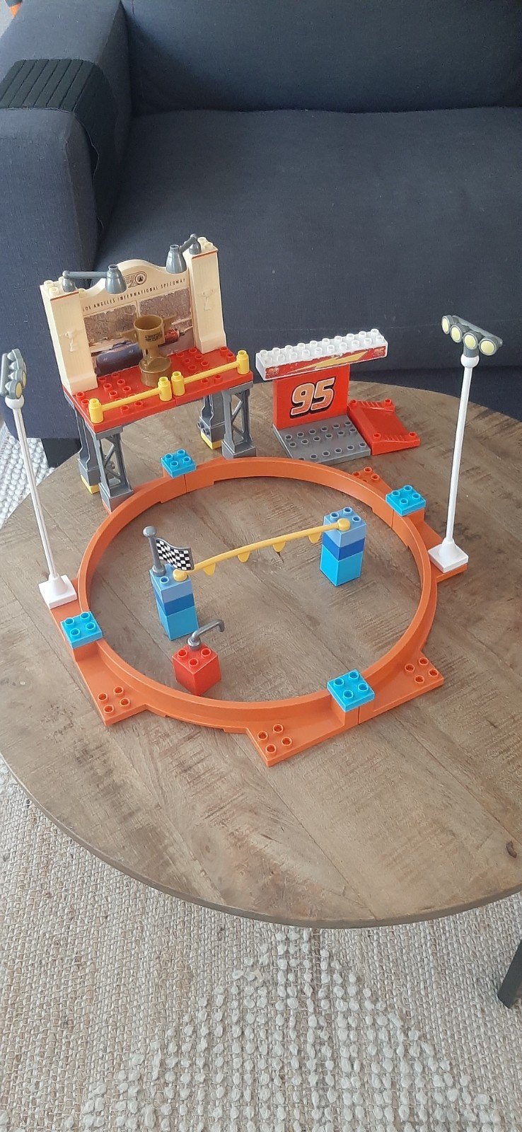 disney pixar cars race megabloks/ duplo., Ophalen of Verzenden, Gebruikt, Megabloks