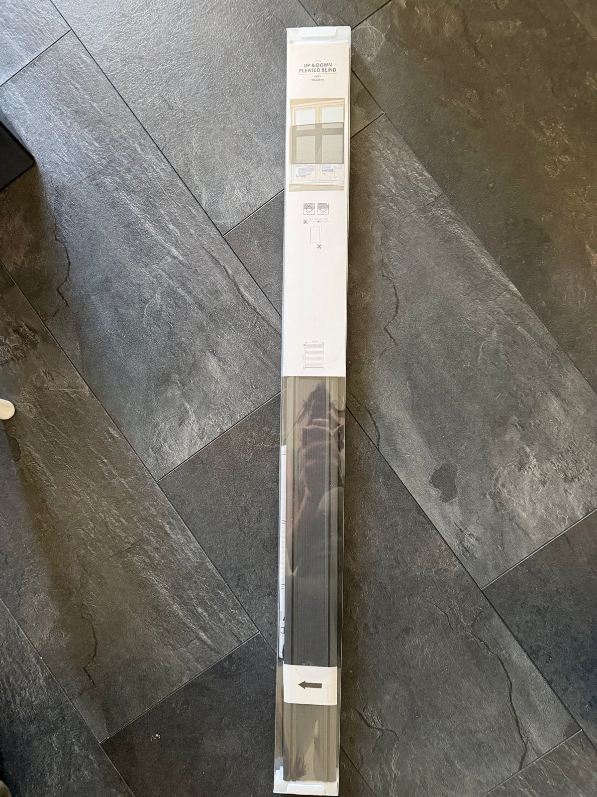 Nieuw Plisségordijn Up & Down Grijs 90x220 cm, Ophalen of Verzenden, Nieuw, Grijs, Plisségordijn