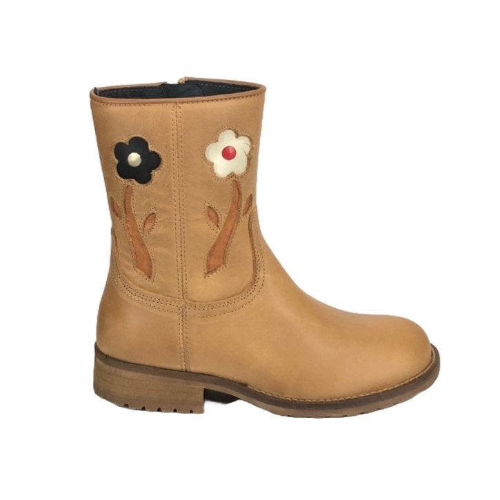 HIP maat 34 lerenlaars/rits natural bloemen gratis verzenden, HIP, Elzenweg 19 Waalwijk, Nieuw, Hip