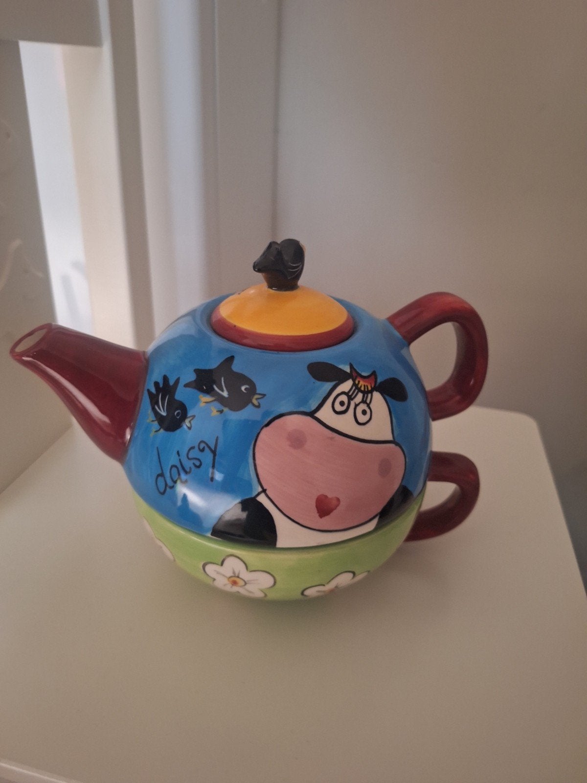 Price & Kensington Daisy Koe Theepot met Kopje, Ophalen of Verzenden, Nieuw, Overige stijlen, Overige typen
