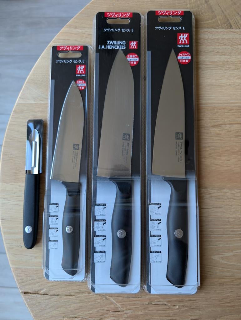 Zwilling Chef's Koksmessen Set 4-delig Nieuw!, Nieuw, Ophalen of Verzenden, Rvs of Chroom, Vaatwasserbestendig