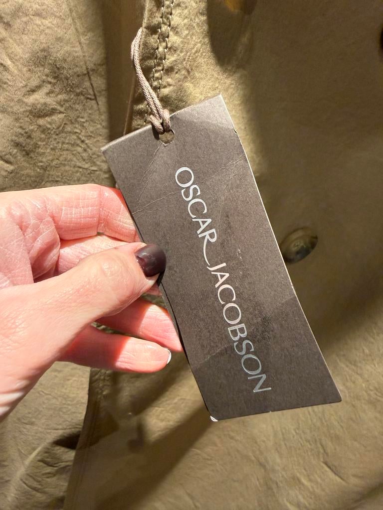Oscar Jacobson heren beige trenchcoat maat 50, Ophalen of Verzenden, Nieuw, Maat 46/48 (XL) of groter, Beige