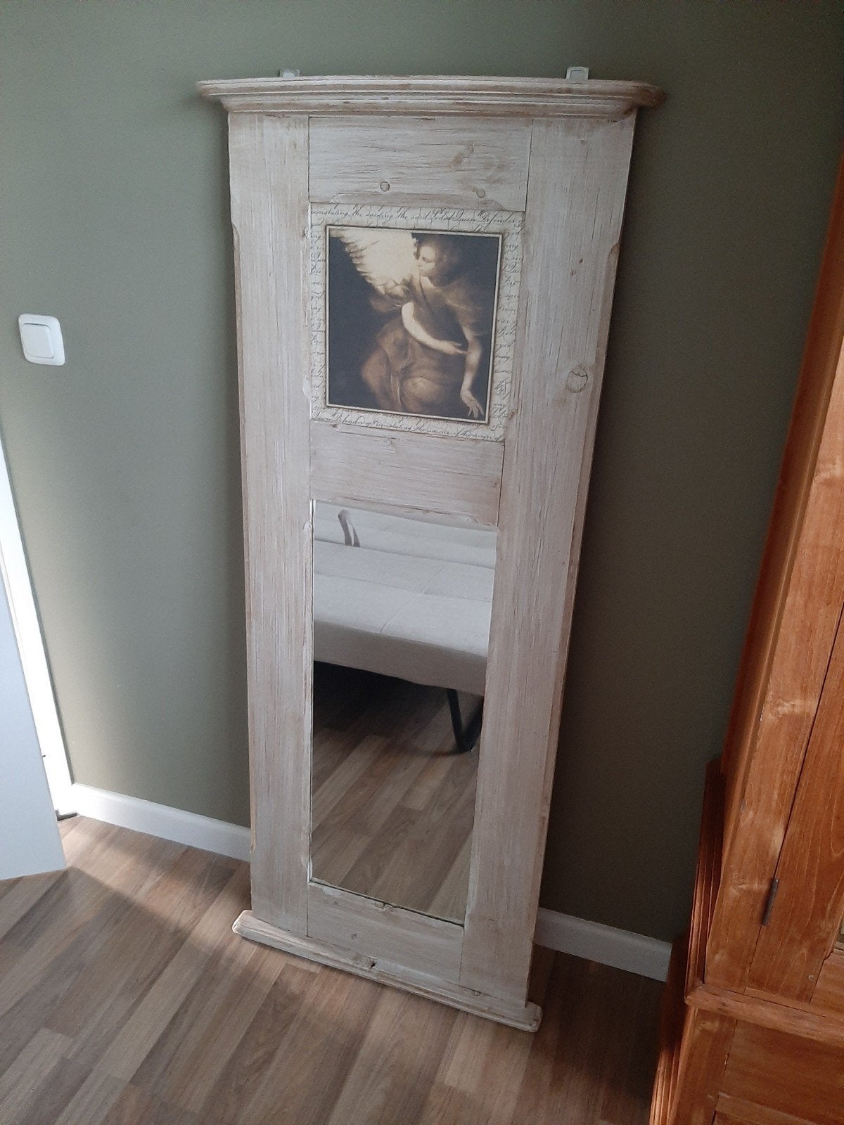 Spiegel om te staan of hangen., Huis en Inrichting, Ophalen, 100 tot 150 cm, Zo goed als nieuw, Rechthoekig