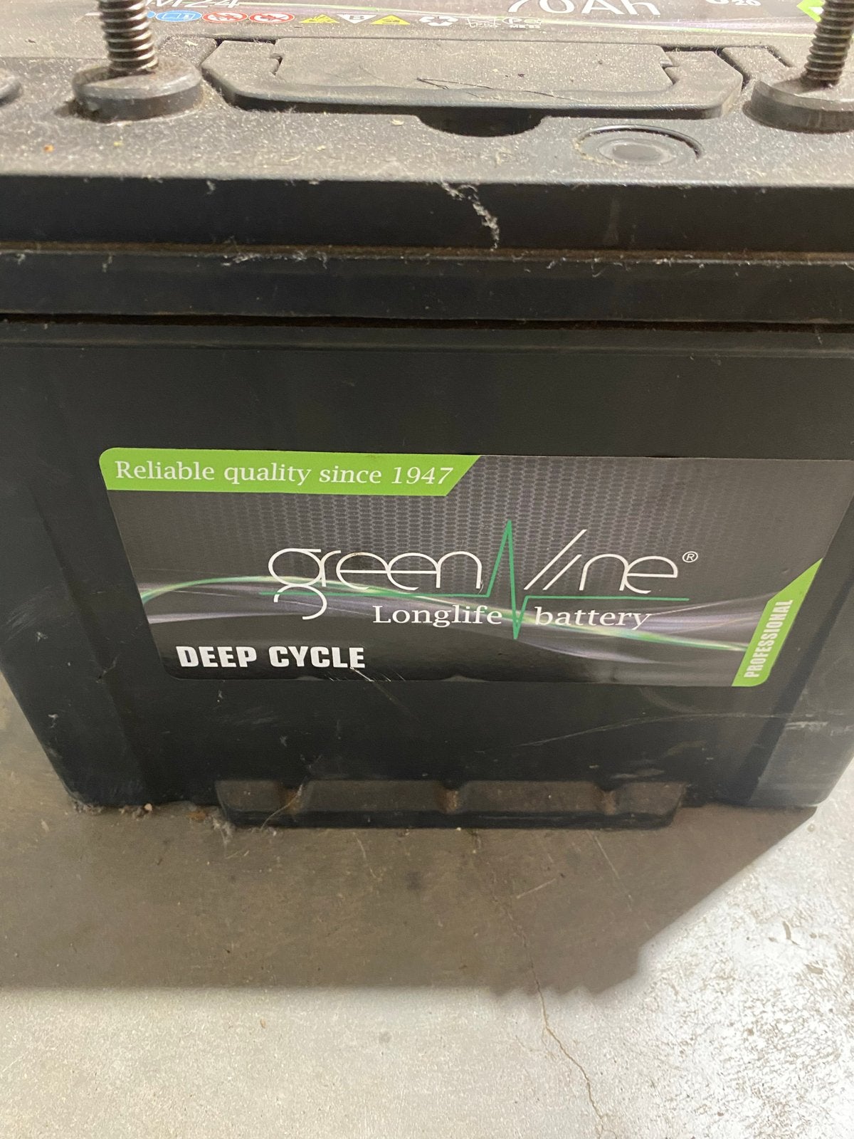 Greenline Longlife Deep Cycle Accu 70Ah M24, Gebruikt, Universele onderdelen