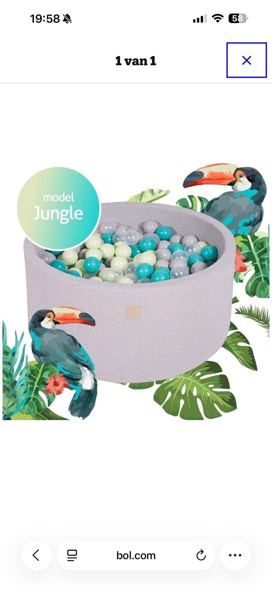 Jungle ballenbak met 200 ballen (90x40 cm), Kinderen en Baby's, Speelgoed | Overig, Ophalen of Verzenden, Gebruikt, Jongen