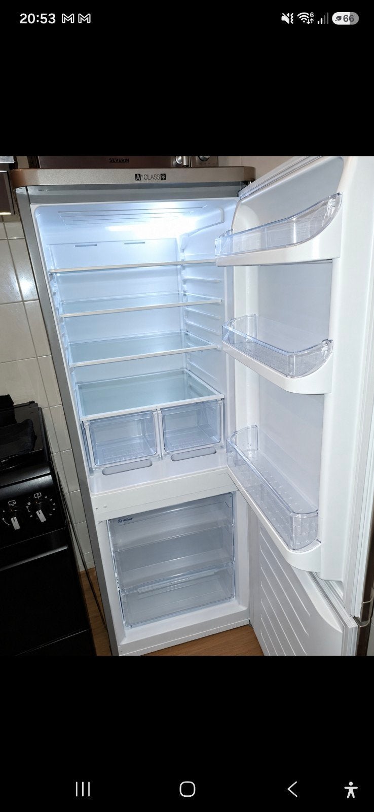 Indesit Koelkast met Vriezer - Zo goed als nieuw, 150 tot 200 liter, Gebruikt, Met aparte vriezer, Energieklasse A of zuiniger
