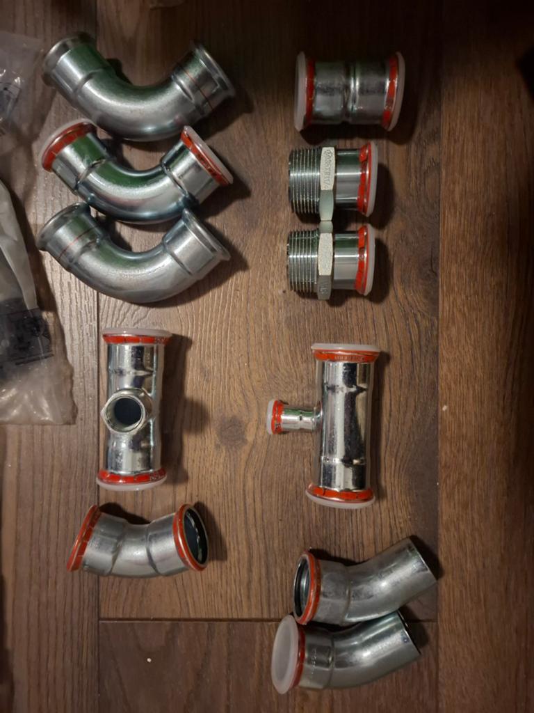 Diverse 35mm en 40mm henco en mapress fittingen en bochten, Overige materialen, Overige typen, Nieuw, Ophalen of Verzenden