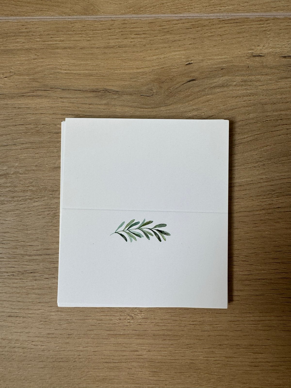 Naamkaartjes bruiloft/feest met olijftakje 11 stuks, Ophalen of Verzenden, Nieuw, Natuur, Blanco kaart of Basiskaart