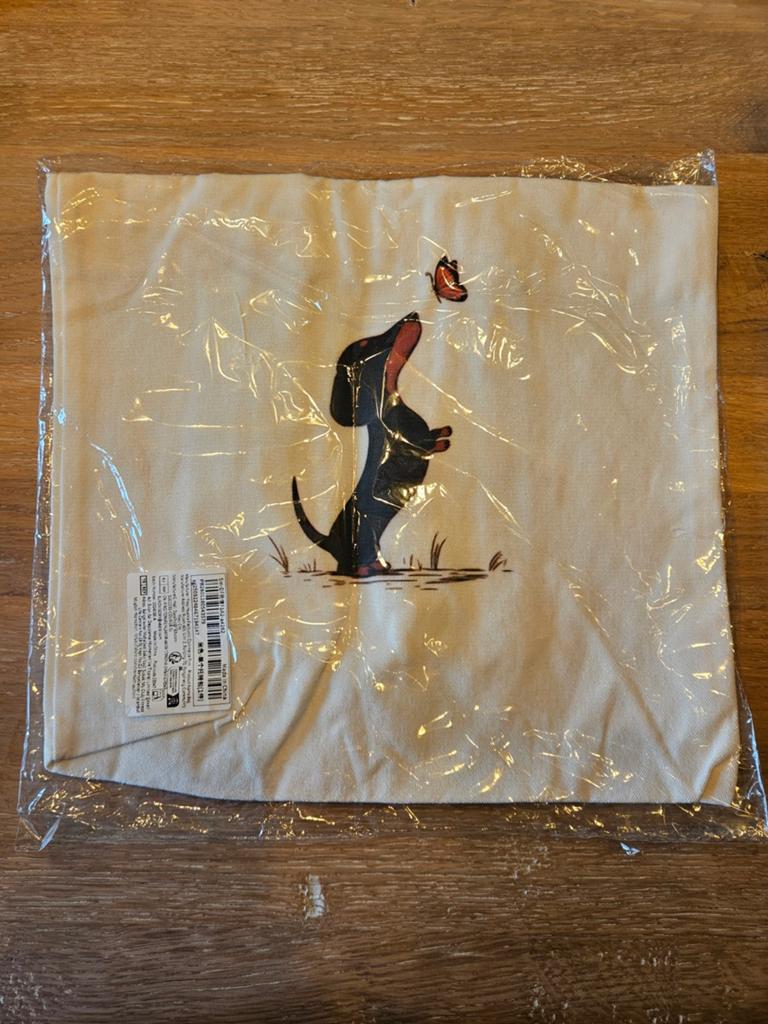 Stoffen tas teckel met vlinder NIEUW, Ophalen of Verzenden, Nieuw, Wit, Shopper